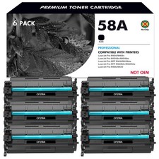 6x CF258A 58A Toner (No Chip) for HP LaserJet Pro M404 M404n M404dn M404dw M406 picture