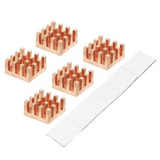 5 x Copper Heatsink 9x9x5mm with Self Adhesive for IC Chipset Cooler picture