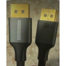 Insignia 6ft Braided DisplayPort to DisplayPort Cable NS-PCDPDP6 Gold Plated picture