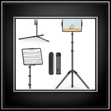 72in Adjustable Tablet Floor Stand Tripod - Aluminum Holder for iPad & Tablets picture