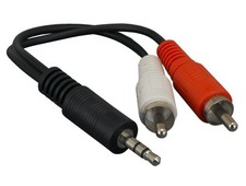 6in 3.5mm Stereo Male to 2 RCA Male Audio Cable picture