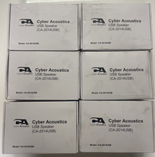Lot of 6 Cyber Acoustics CA-2014USB Computer USB 2.0 Desktop Computer Speakers picture