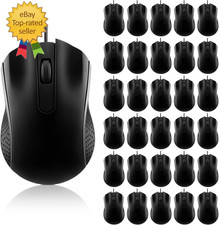 30 Pack Computer USB Wired Mouse Bulk 3 Button 800/1200 DPI Black picture