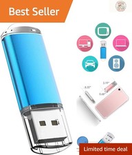 Elegant 32GB USB Flash Drive - High Speed Thumb Drive in Blue for File Storage picture