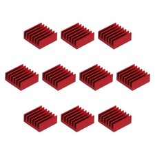10Pcs 14x14x6mm Heatsink Aluminum Radiator Heat Sink Red picture