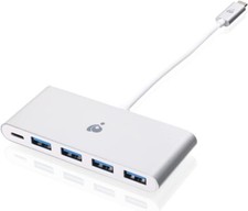 IOGEAR USB-C to 4 Port USB-A Hub with Power Delivery Pass-Through picture