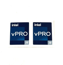 2Pcs Intel vPRO i9 Sticker  Label Case Badge Decal 18mm x 22mm picture