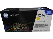 HP Q6002A (124A) Yellow Toner Cartridge Genuine OEM Original picture