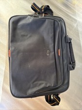 Solo New York Ace Slim Laptop Briefcase Bag Black Orange Excellent Condition picture