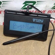 Topaz SignatureGem T-LBK462-BSB-R Signature Capture Pad w/Pen & USB Corded -USED picture
