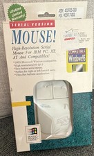 VTG 1993 Mouse Systems Mouse Serial RS-232 2-Button 350 DPI Mechanical White  picture