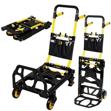 Folding Hand Truck Dolly, 330 lbs Heavy Duty Convertible 2-in-1 Dolly Cart wi... picture