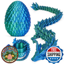 3D Printed Dragon Egg, Cool 3D Printer Articulated Crystal Dragon Toy for Boys K picture