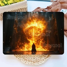 2 Pieces Dramatic Flame and Silhouette Laptop Stickers Vivid Design Waterproof picture