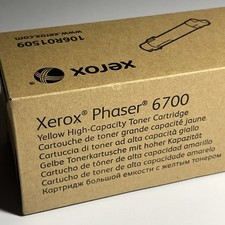 GENUINE XEROX 106R01509 Phaser 6700 Yellow HIGH CAP. Toner Cartridge NEW SEALED picture