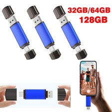 LOT 1-5PCS 32GB 64GB 128GB USB Flash Drive Dual Drive USB 2.0 TO Type-C U Disks picture