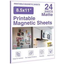 24 Pcs Printable Magnetic Sheets 8.5x11 Inches Matte picture