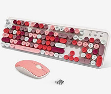 FOPETT EK2030 Wireless Keyboard Mouse Combo 2.4GHz USB Ergonomic multicolor picture