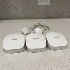 Amazon eero Dual-Band Mesh Wi-Fi 5 System - 3 Pack (Model J010001) W/2 Cords picture