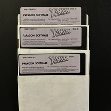 X-Men Paragon Software Vintage 5.25” Floppy Disk A, B, C picture