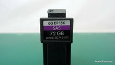 HP 512743-001 72GB 15,000 RPM 6 Gbps 2.5 in. SAS HDD 518022-001 EH0072FARUA picture