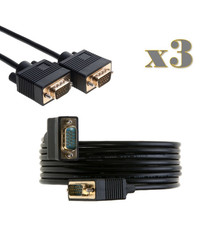 3-Pack - 10ft SVGA/VGA Male/Male Cable - PC Monitor Projector HDTV Display Cord picture
