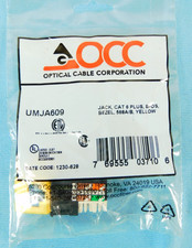 OCC UMJA609 Cat6 Plus Jack with Yellow Bezel 568A/B - BOX OF 50 picture