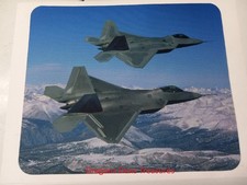 United States Air Force F-22 Raptor Stealth Fighter Jets in Flight Mouse Pad picture