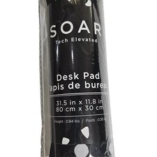 SOAR Tech Elevated Desk Pad Mat Black White Polka Dot 31.5” x 11.8” Mouse NEW picture