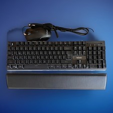 RedThunder K10 Wired Gaming Keyboard and Mouse and Wrist Rest Combo- Black picture