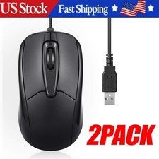 USB 2.0 Optical Wired Scroll Wheel Mouse  PC Laptop Notebook Desktop Black picture