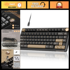 75% Wired Mechanical Gaming Keyboard - Hot Swappable Silver Switch, Volume Knob, picture