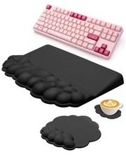 PVIPCZ Ergonomic Cloud Wrist Rest Set for Keyboard Mouse - Black picture