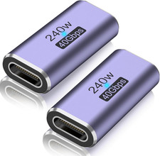 2 Pack USB C Coupler, USB Type C Female to Female Adapter Extender picture