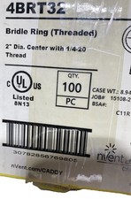 Caddy 4BRT32 Qty 100 Briddle Rings 2”diameter 1/4-20 Thread picture