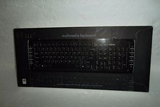IHome Multimedia USB Keyboard Black Wired Slim 103-Key Play QWERTY IH-K200MB NEW picture