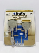 Stratitec Premium IEEE-1284 Parallel Printer Cable 24kt Gold Connectors-10 ft picture