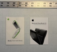 Lot Of Two Vintage Apple iBook And PowerBook Sales Brochures, 1998, 2000 picture