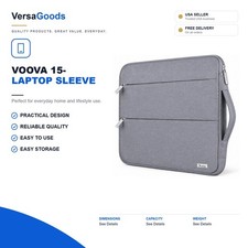 Voova 15-14 Inch Laptop Sleeve, Laptop Case, MacBook Case, Gray picture