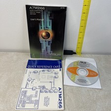 Vtg. ASUS VIA/AMD 761 Chipset Series Windows OS User Manual & Disc 2001 picture