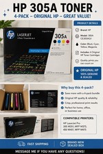HP LaserJet 305A Toner Genuine Original, 4-Pack, Black, Cyan, Magenta, Yellow picture