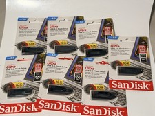 Lot of 7 new* SANDISK ULTRA 3.0 FLASH DRIVE 64GB USB FLASH DRIVE BLACK 100 MB   picture