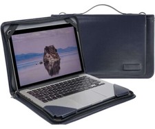 Broonel Blue Faux Leather Laptop Messenger Case For 17 inch Laptops NEW picture