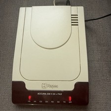 Vintage Hayes Accura 336 V.34 Fax Modem5914US Retro Tech Dial Up w/ Power Supply picture