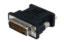 StarTech DVI (DVI-I) Male to VGA Female Passive Adapter - Black - DVIVGAMFBK picture