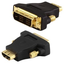 2 Pcs DVI-D Single Link Male to HDMI Female Audio Video Adapter Converter HDTV picture