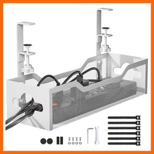 13.38'' No Drill Under Desk Cable Management Tray - Organize Your Cords in Style picture