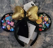 2023 Disney Parks Christmas Light-Up Ornament Bow Mickey Minnie Ear Headband picture