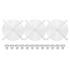 3 Pcs 180mm Fan Finger Grill Metal Ventilation Grill Cover with Screws, Silver picture