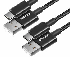 Anker 6ft USB-A USB 2.0 to USB-C Braided Fast Charge Cable 6ft  Black S8 picture